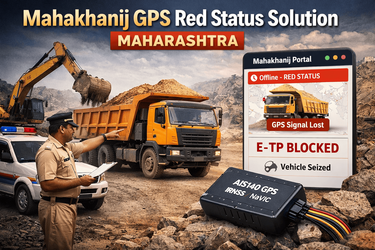 Mahakhanij GPS red status solution Maharashtra